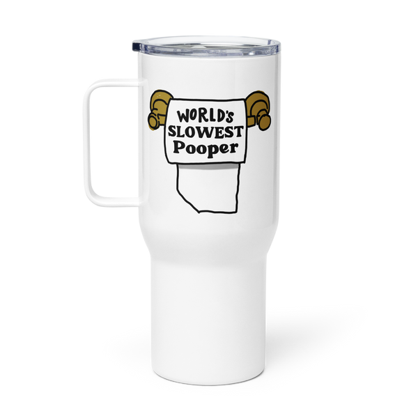 World's Best Dad / World's Slowest Pooper - Two-Sided Travel Mug