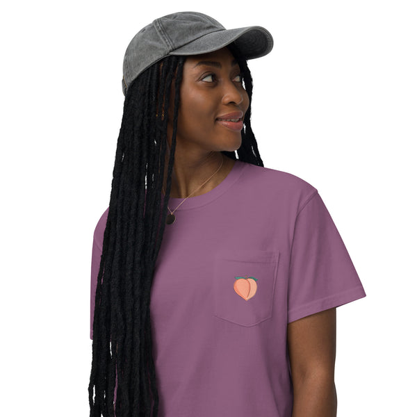 Peach Pocket Tee (#EatTheDamnPeach) - Multiple Colors!