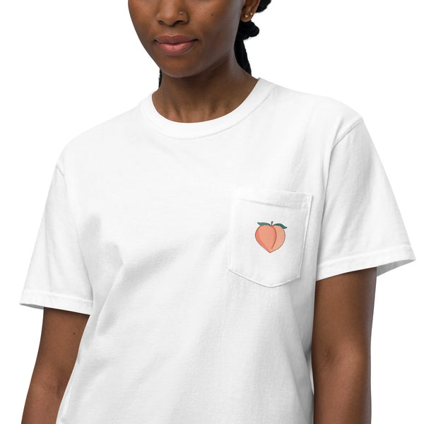 Peach Pocket Tee (#EatTheDamnPeach) - Multiple Colors!