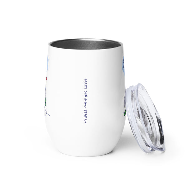 Snowmom - Everything Is Fine - Wine Tumbler
