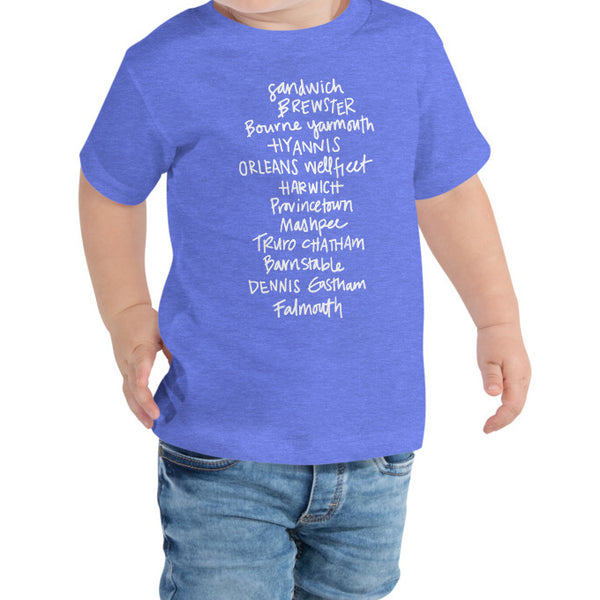 Toddler Cape Cod Towns Tee (Multiple Colors!)