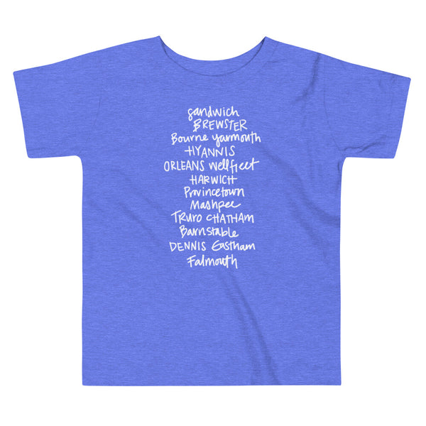 Toddler Cape Cod Towns Tee (Multiple Colors!)