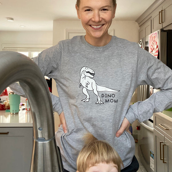 Dino Mom Long Sleeve Tee - TRex