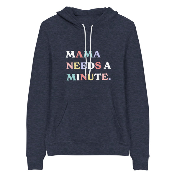 Mama Needs a Minute Hoodie - Navy