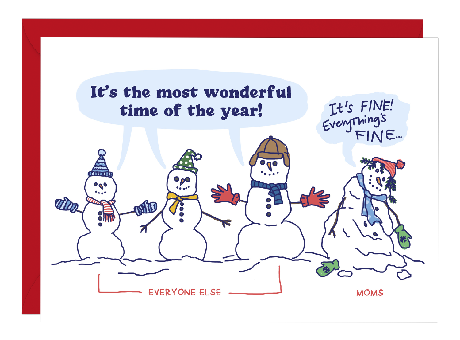 Snowman Family Holiday Card