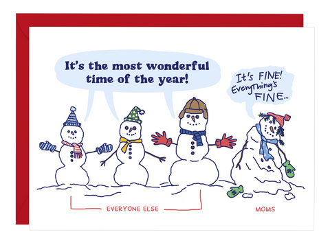 Snowman Family Holiday Card