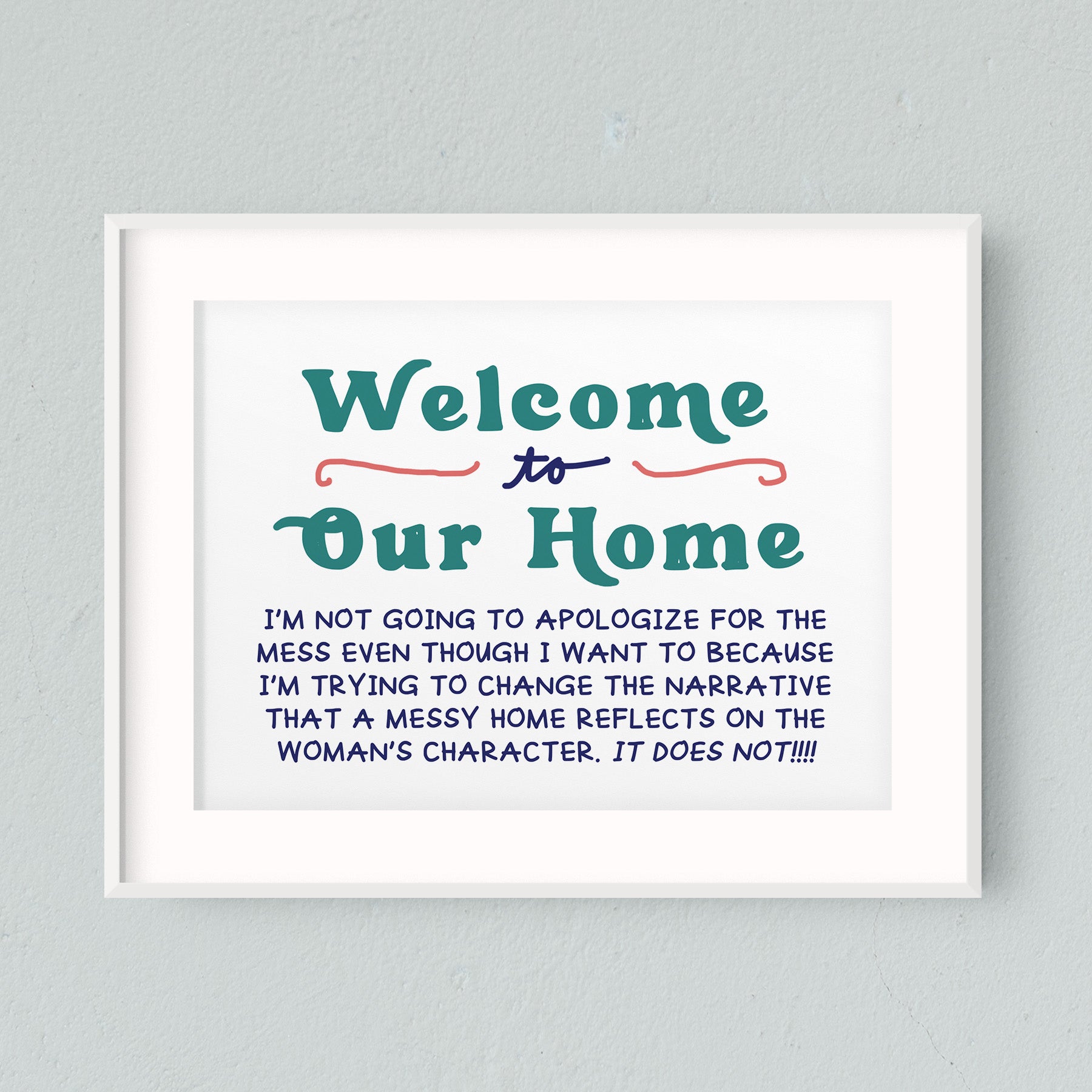 "Welcome to Our Home" Printable Sign (Digital Download)