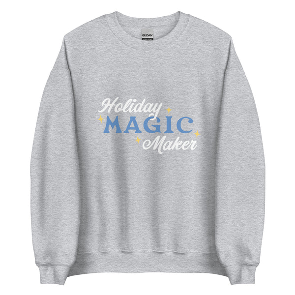 Holiday Magic Maker Blue & White Printed Crew