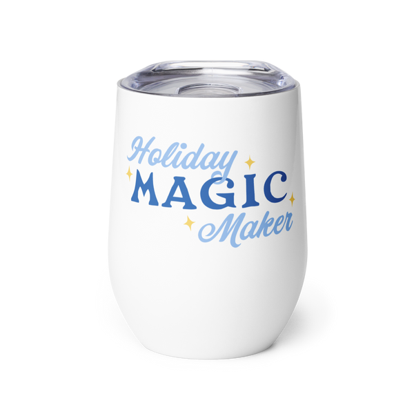 Holiday Magic Maker (Blue) Wine Tumbler