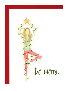 Be Merry - Yoga Christmas Card