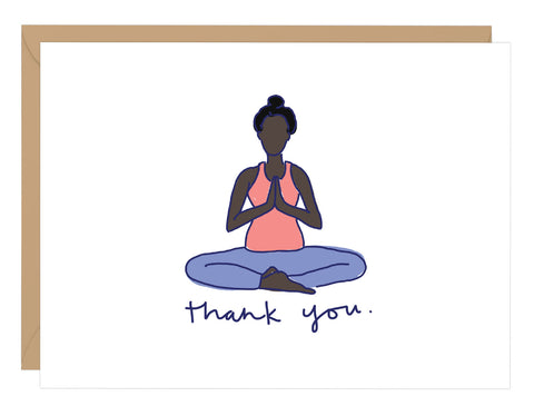 Thank You Yogi (Black) - Yoga Thank You Card