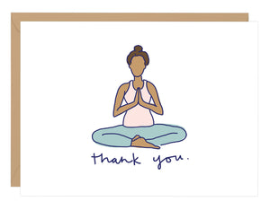 Thank You Yogi (Brown) - Yoga Thank You Card