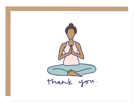 Thank You Yogi (Brown) - Yoga Thank You Card