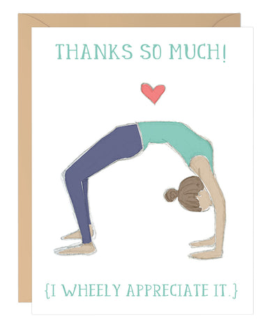 Thanks So Much (I Wheely Appreciate It) - Yoga Thank You Card