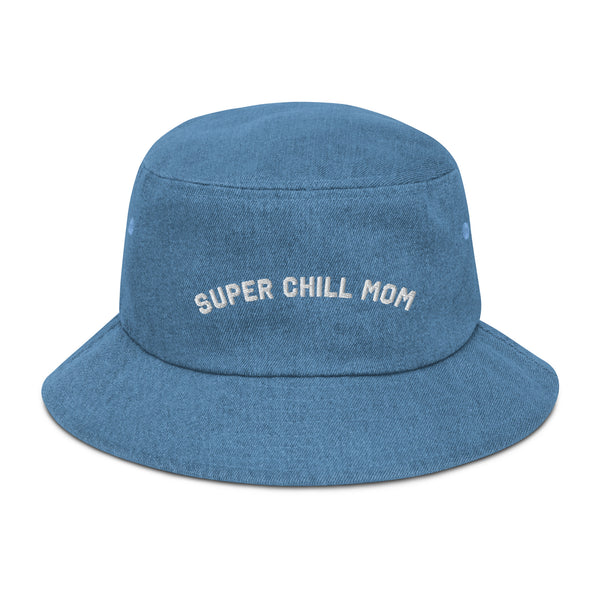 Super Chill Mom Denim Bucket Hat