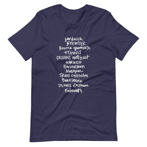 Cape Cod Towns Tee (Multiple Colors!)