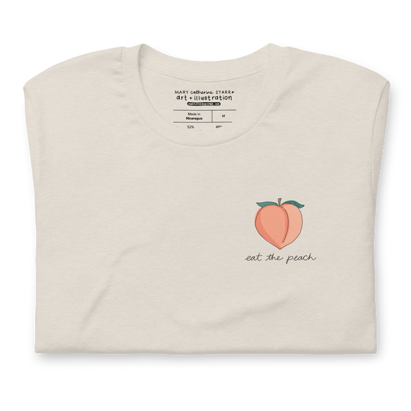 Eat the Peach (Small Script) Tee - Multiple Colors!